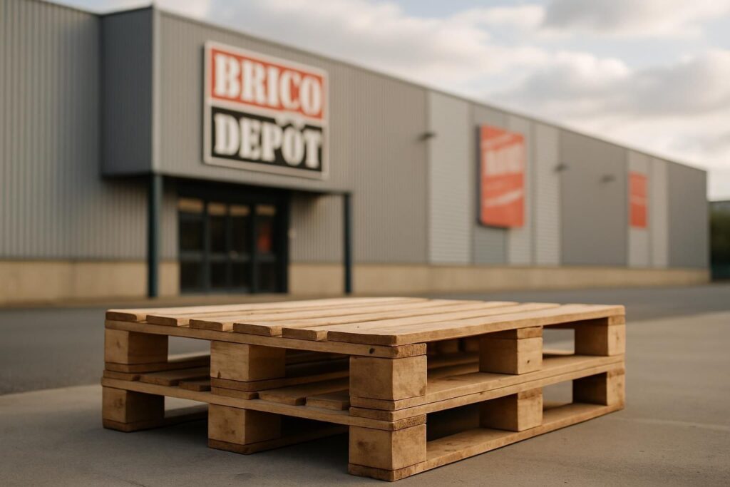 Obtenez une palette en bois gratuite chez Brico Dépôt pour vos projets de bricolage. Pratique, écologique et économique, idéale pour vos créations DIY.